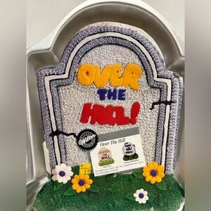 VTG Wilton Silver Cake Pan - Over the Hill 2105-1237